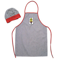Slightly Seconds Kitchen Conductor Apron and Hat Set