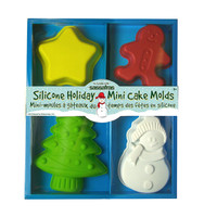 4 Silicone Holiday Mini Cake Molds