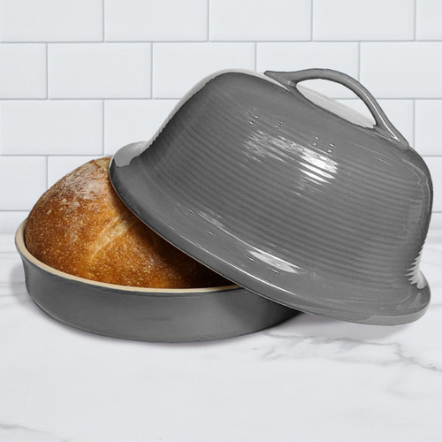 The quality of the Kitchencraft Cookware Round Stoneware Bread Baking Cloche  is impeccable - Sous Chef Online Shop