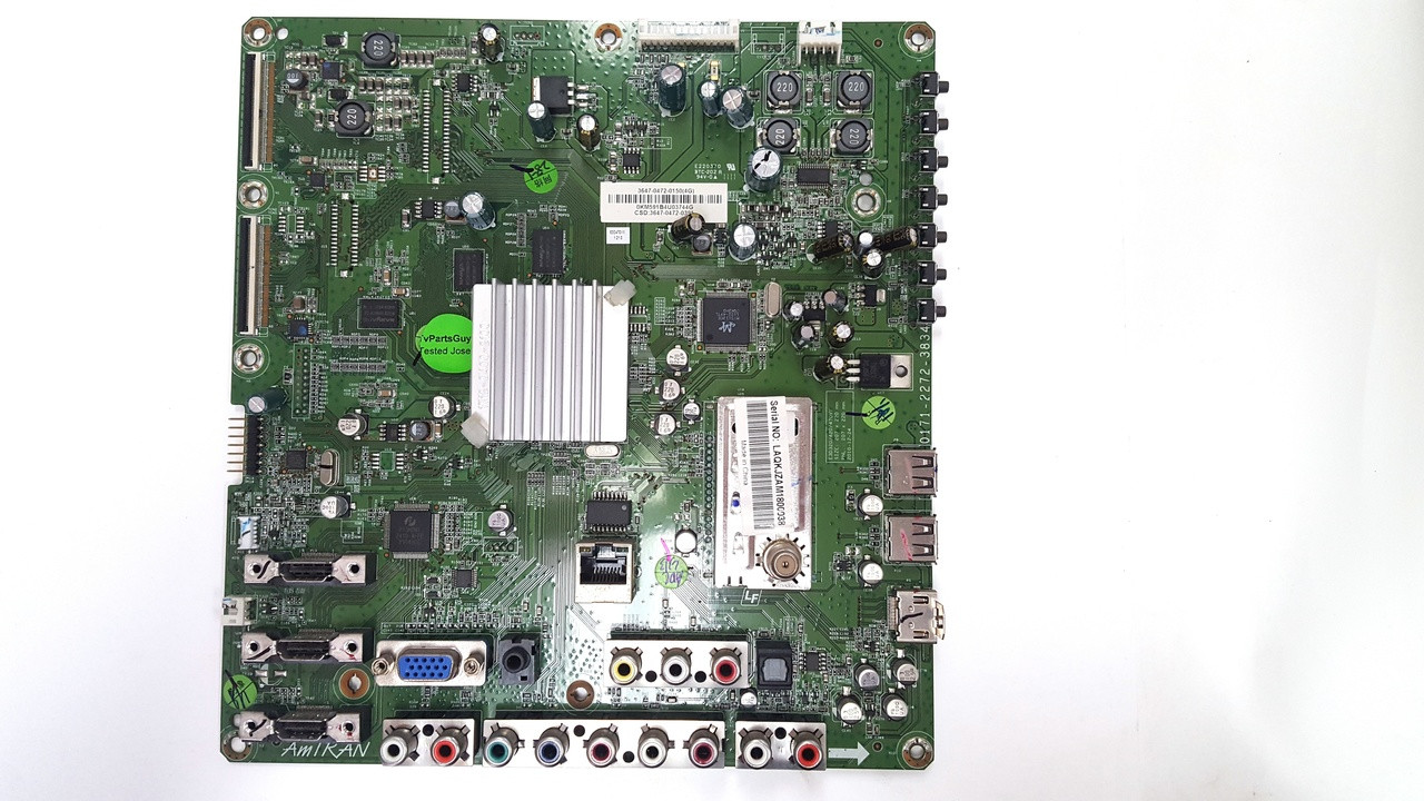 VIZIO E3D470VX MAIN BOARD 0171-2272-3834 / 3647-0472-0150