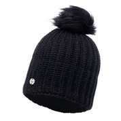 Buff Chic Glen Primaloft Knitted Beanie Bobble Hat Black