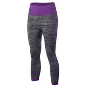 Hyped Sports Womens Active Sport Capris 3/4 Leggings Pants Purple Grey Marl UK 6