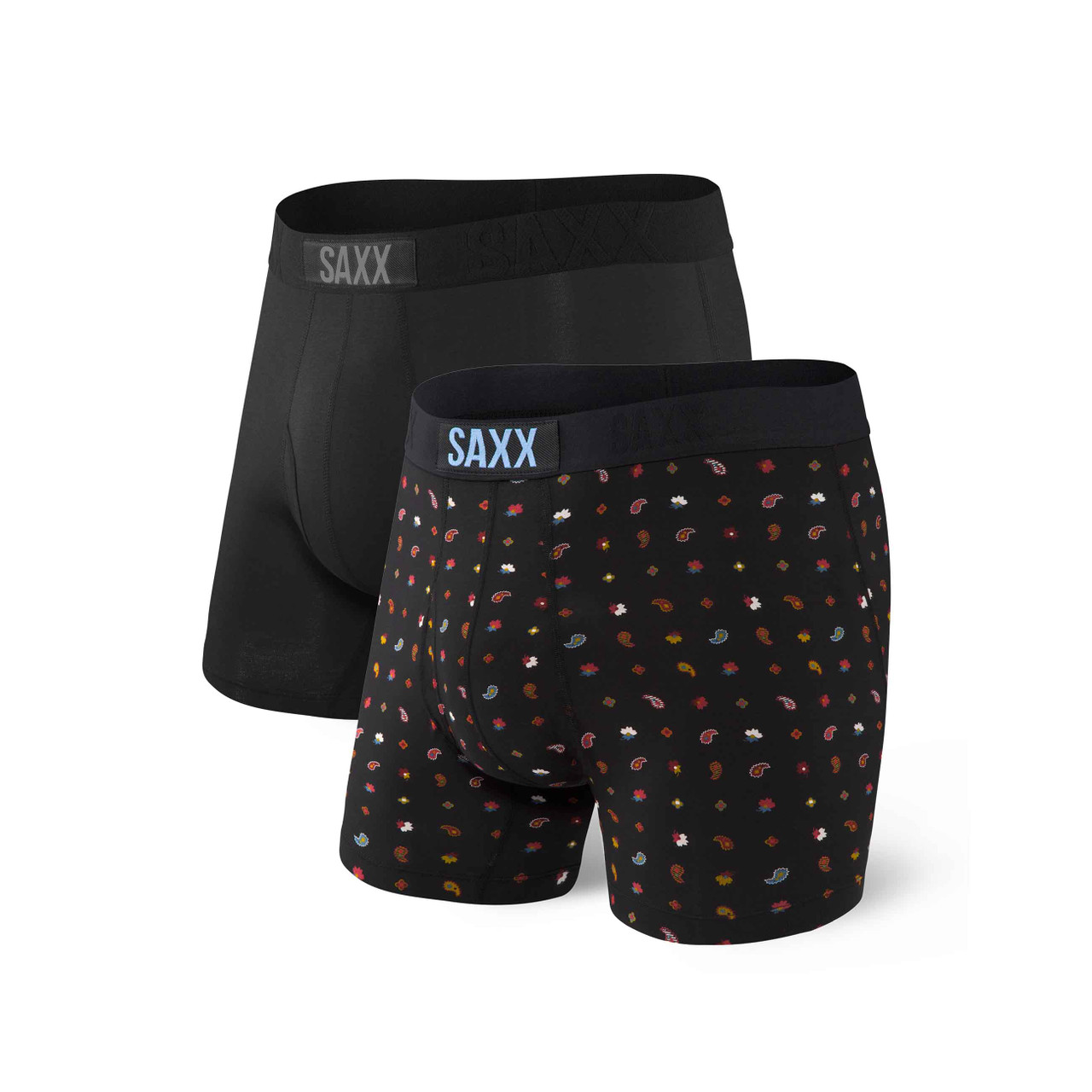 SAXX Ultra Everyday Boxer Brief 2 Pack Multi Set Fly Black Tie One On ...