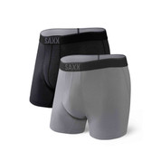 SAXX Quest Adventure Boxer Brief Fly 2 Pack Multi Black DK Charcoal II
