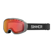 Sinner Mohawk + Ski Snowboard Goggles Matte Light Grey Red Sintrast Vent