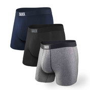 SAXX Vibe Everyday Boxer Brief 3 Pack Multi Black Grey Blue