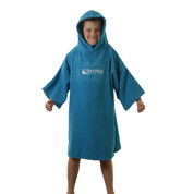 Hyped Sports Junior Kids Hooded Towelling Changing Robe Beach Swim Poncho Blue