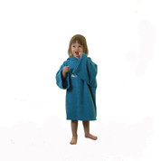 Hyped Sports Kids Hooded Towelling Changing Change Robe Beach Swim Poncho Blue