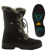 Mammal Womens Winter Ice Grip Mid Calf Boots Oribi OC Black