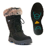 Mammal Womens Winter Ice Grip Mid Calf Boots Squaw OC Black