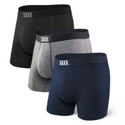 SAXX Vibe Everyday Boxer Brief 3 Pack Multi Set Black Grey Blue