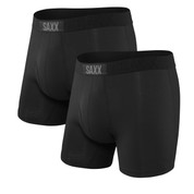 SAXX Ultra Everyday Boxer Brief Fly 2 Pack Multi Black Black