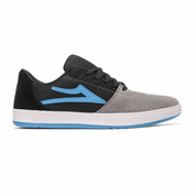 Lakai Brighton Skate Shoes Grey Light Blue Suede