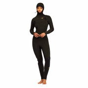 Billabong Women’s Synergy 5/4mm Chest Zip Hooded Wetsuit Black Tie Dye