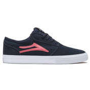 Lakai Griffin Skate Shoes Trainers Navy Coral Suede