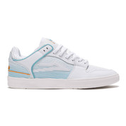 Lakai Telford Low Skate Shoes Trainers White Blue Leather