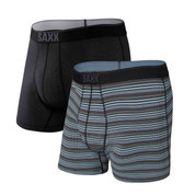 SAXX Quest QDM Boxer Brief 2 Pack Multi Set Sunrise Stripe Black II