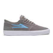 Lakai Manchester Skate Shoes Trainers Grey Teal Suede