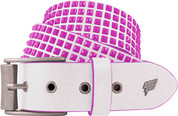 Lowlife Devoid White Neon Pink Studs Studded Belt LL509