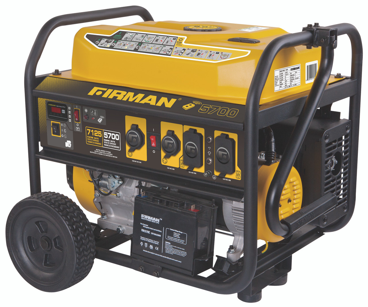 Firman P05703 5700W Remote Start Portable Generator Free Shipping