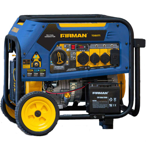 Firman T08071 8000W Electric Start TriFuel Portable Generator Free
