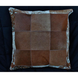 Brown Natural Cow Hide Pillow