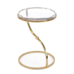 Antique Brass Accent Table