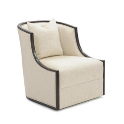 Ticinese Swivel Lounge Chair - Solid Fabric