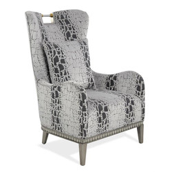 Remigny Lounge Chair - Designer Stripe Fabric