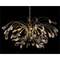 Agate and Brass Eight-Light Chandelier
