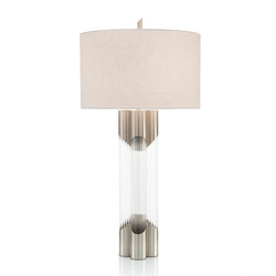 Nickel and Glass Table Lamp