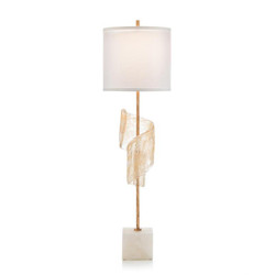 Furls with Hint of Gold Buffet Lamp