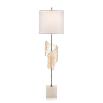 Furls with Hint of Gold Buffet Lamp