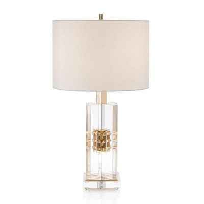 Brass and Acrylic Table Lamp - 23.5"