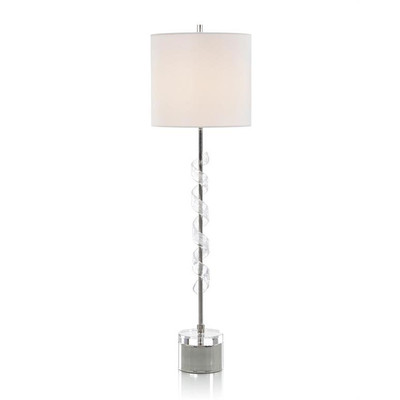 Frosted Glass Swirled Buffet Lamp