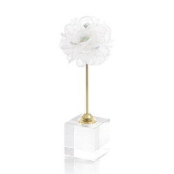 Floating Selenite Ball on Crystal Stand - Small