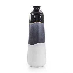 Abstract Black-and-White Iron Vase II