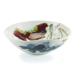 Curled-Rim Porcelain Bowl - Small