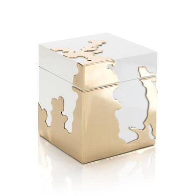 Morphed Box in Golden Stainless Steel