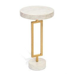 Brass and Marble Martini Table