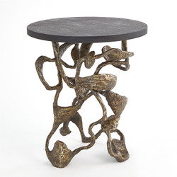Studio A Drift Table - Faux Brown/Bronze