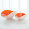 Global Views Pinched Cased Glass Bowl - Orange - Lg