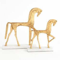Global Views Roman Horse - Gold - Sm