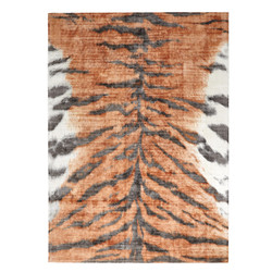 Global Views Tiger Stripe Rug - Orange - 9x12