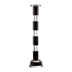 Black And Clear Crystal Rod Candleholder