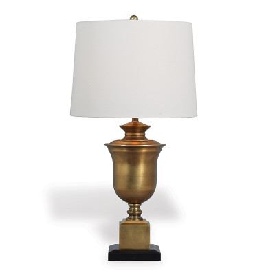 Robertson Brass Lamp - Linen Shade