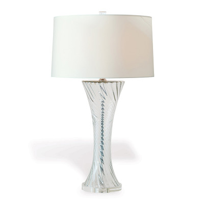 Bella Clear Lamp With Cream Shade