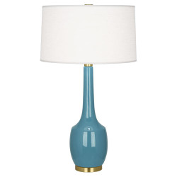 Delilah Table Lamp - Antique Brass - Steel Blue