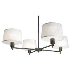 Stainless Steel Finish Robert Abbey S2185 Lamps with Fondine Fabric Shades Stainless Steel Finish Robert Abbey S2185 Lamps with Fondine Fabric Shades