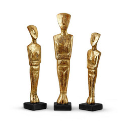 Lais Statues - Set Of 3 Statues, Gold
